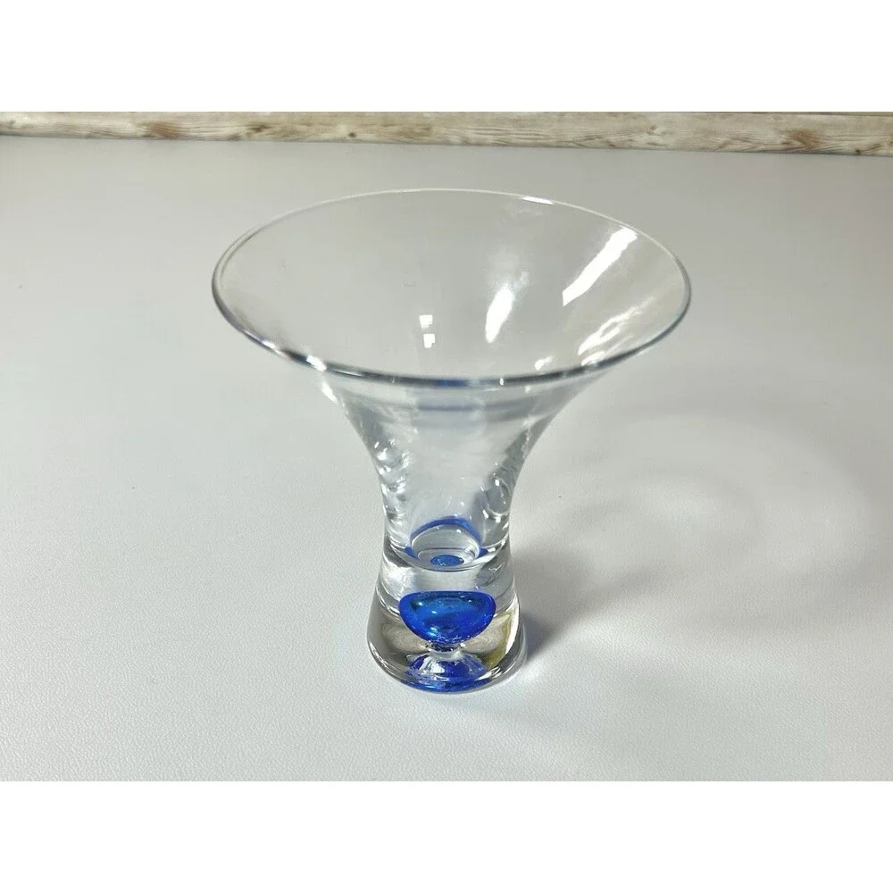 Ciroc Vodka Etched Tapered Cocktail Glass 6 oz Blue Bubble Base 5